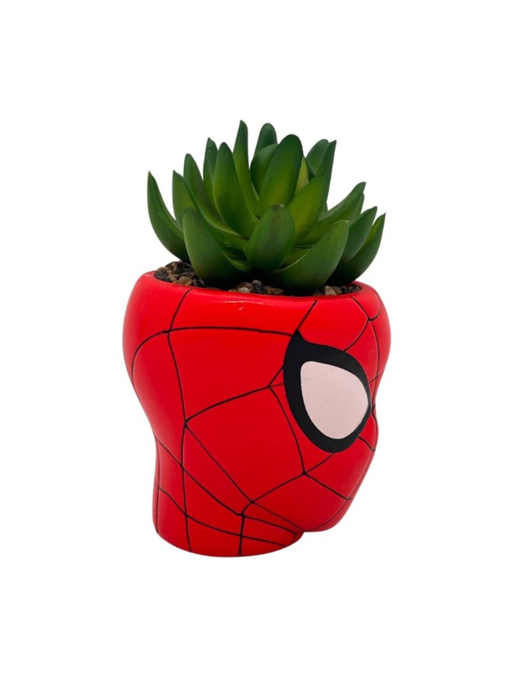 Spider-Man Planter Pot By Marvel Comics 5.5" Tall Artificial Succulent & Gravel - Picture 8 of 14